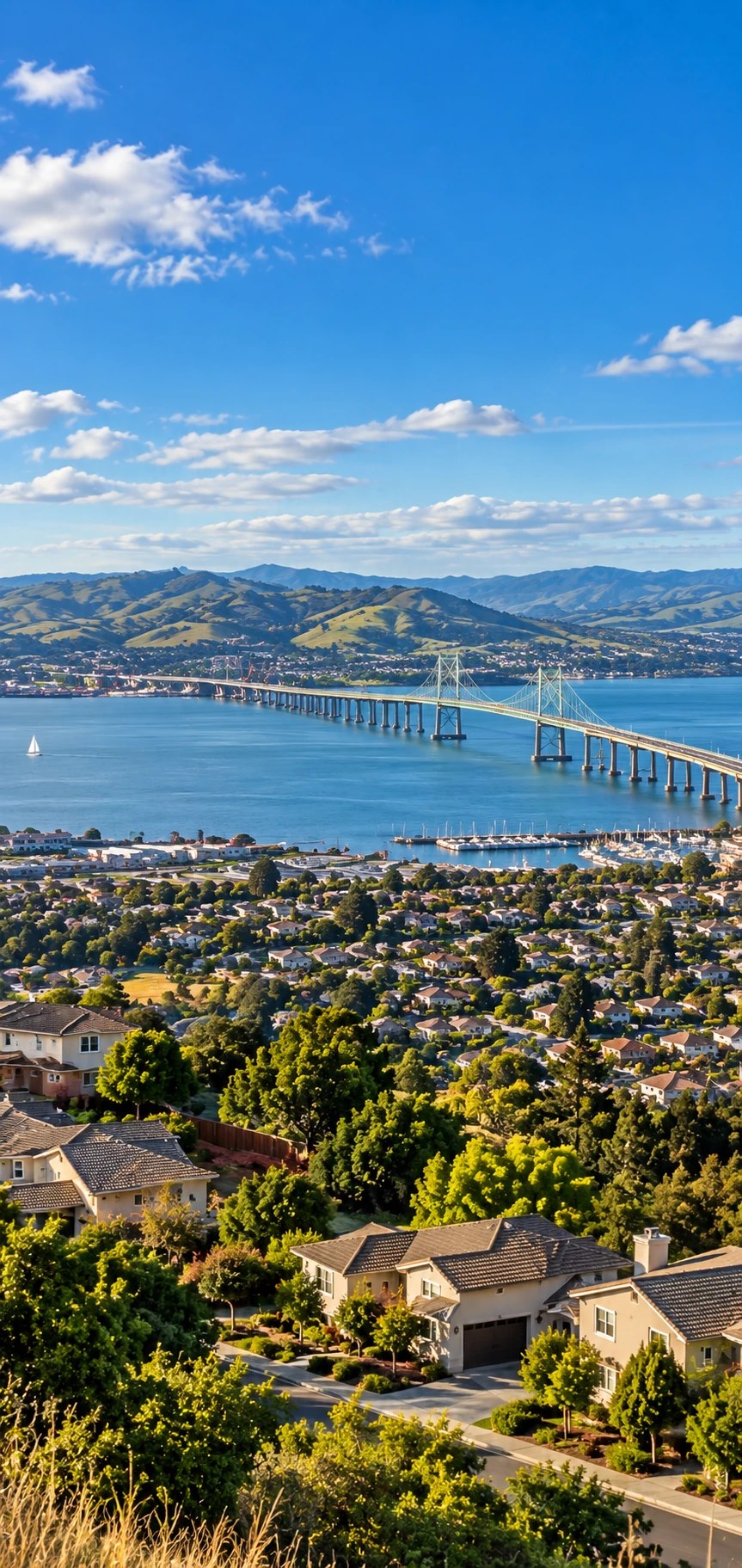 Aerial view of Contra Costa County, CA